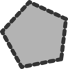Polygon With Dotted Line Clip Art